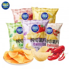 可比克纯切薯片12g*4袋随机口味追剧零食膨化大礼包休闲食品